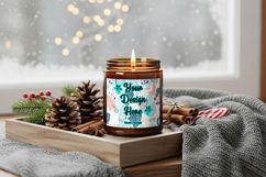 Winter soy candle label mockup Product Image 2
