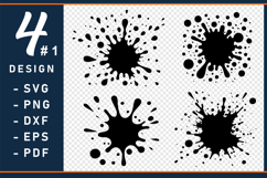 Splashes SVG, INK Splatter Brush Stroke SVG Files Product Image 1