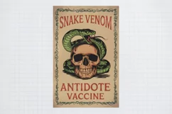 Halloween Vintage Jars Designs PNG, Snake venom antidote Product Image 1