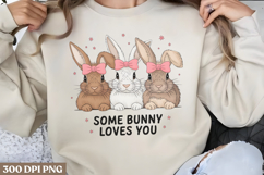 Some bunny loves you PNG, Retro Easter Sublimation PNG Product Image 2
