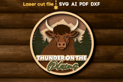 Buffalo Hunting SVG laser cut files for Glowforge Product Image 1