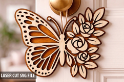 Butterfly laser cut SVG - Laser Cut Design Product Image 1