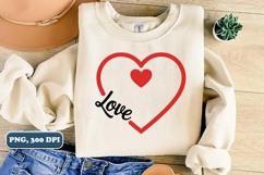 Love Heart PNG, Valentine's Day PNG, Sublimation png Product Image 1