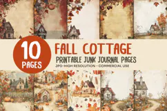 Fall Cottage Junk Journal Pages Product Image 1