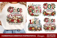 4 Christian Christmas PNG Designs, 4 Christian Inspirational Product Image 1