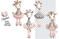 Giraffe, Shabby Chic, Ephemera, PNG, Clipart Product Image 1