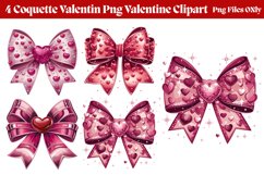 Coquette Valentine Clipart PNG Product Image 1