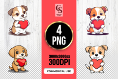 Cute Puppy Heart Bookmark Sublimation Product Image 1