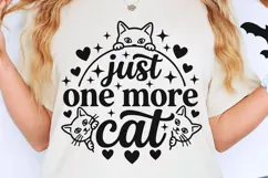 Just One More Cat Svg, Funny Cat Mom Svg, Cat Lover Svg. Product Image 2