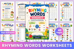 Rhyming Words Worksheets Product Image 1