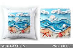 3D Sea Pillow Sublimation. Sea Sublimation Product Image 1