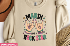 MARDI LIKE A ROCK STAR PNG, Mardi Gras Sublimation PNG Product Image 2