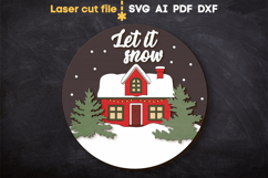 Christmas Sign SVG laser cut files for Glowforge Product Image 1