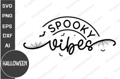 Spooky Vibes SVG, Spooky Season SVG, Halloween SVG Product Image 1