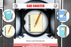 Car Coaster Pencil and Notebook Product Image 1