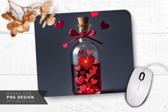 Floral Heart Frame Mouse Pad PNG Design Product Image 1
