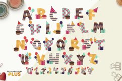 Letters and Numbers of Birthday Cake & Gift Monogram Bundle Product Image 1