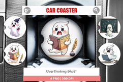 Car Coaster Overthinking Ghost Product Image 1