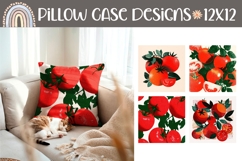 Tomato Pillow Case, Cartoon Vegetables Pillow Product Image 1