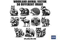Woodland Animal Vector SVG Bundle Product Image 1
