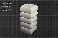 Inflated vase stl 3d printing, Unique home decor STL Product Image 2