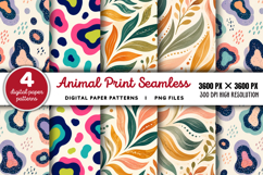 Bright Animal Print Seamless Pattern PNG Product Image 1