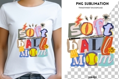 Softball mom png design for T-shirts Product Image 1