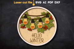Christmas Sign SVG laser cut files for Glowforge Product Image 1