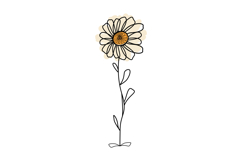 Minimalist Botanical Line Art Flower Set 6 Elements Product Image 17