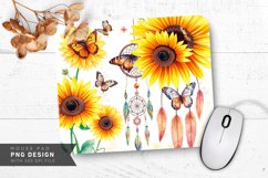 Soft Glow Butterflies Mouse Pad PNG Design Product Image 1