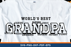 World&#039;s Best Grandpa, Dad Shirt, Fathers Day Quote Shirt SVG Product Image 1