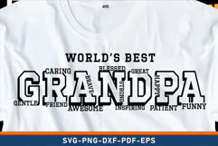 World's Best Grandpa, Dad Shirt, Fathers Day Quote Shirt SVG Product Image 1