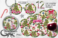 Christmas Tree | Car coaster &amp; key chain Christmas designs Product Image 1