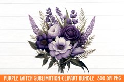 Purple Witch Sublimation Clipart Product Image 1