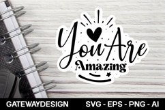 Motivational sticker svg design Product Image 1