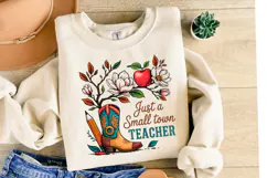 Just a small town Teacher Svg Design | Shirt Svg Product Image 1