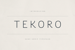 Tekoro Sans Serif Typeface Product Image 1