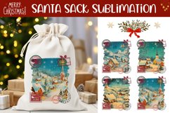 Christmas Village Santa Sack, Christmas Gift Bag Designs Product Image 1