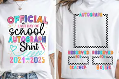 Last Day Autographs 2025 SVG PNG T-Shirt, Back to School SVG Product Image 1