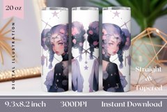 Libra Zodiac Sign Tumbler Wrap Sublimation Design 20 oz Product Image 1