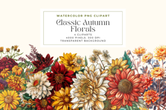 Golden Bloom - Classic Autumn Florals Clipart Product Image 1