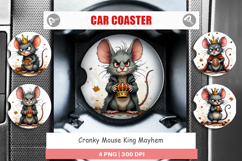 Car Coaster Cranky Mouse King Mayhem Product Image 1