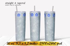 Winter Tumbler Sublimation,Snowflakes tumbler,20 oz skinny Product Image 1