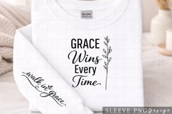 Grace Wins Every Time Christian Sleeve PNG Design Product Image 2