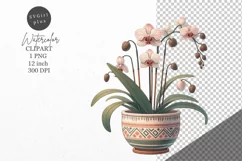 Plant clipart, Orchid clipart, Tropic clipart Product Image 1