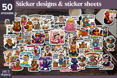 Funny Sarcastic Stickers Bundle, office manager, drama queen Product Image 1