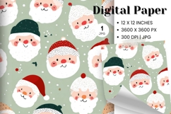 Santa Claus Background Christmas Seamless Pattern Gift Wrap8 Product Image 1