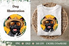 Cute French Bulldog Dog Illustration, French Bulldog PNG Product Image 1