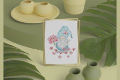 Cute Spring Gnome with Flowers Png Product Image 6