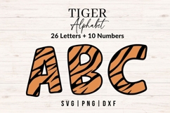 Tiger Print Alphabet SVG | Animal Letters Product Image 1